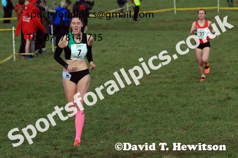 Junior Womens 2024 Northern Cross Country Champs., Sedgefield. Photo: David T. Hewitson/Sports for All Pics